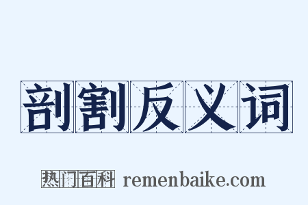 剖割反义词是什么意思的图片